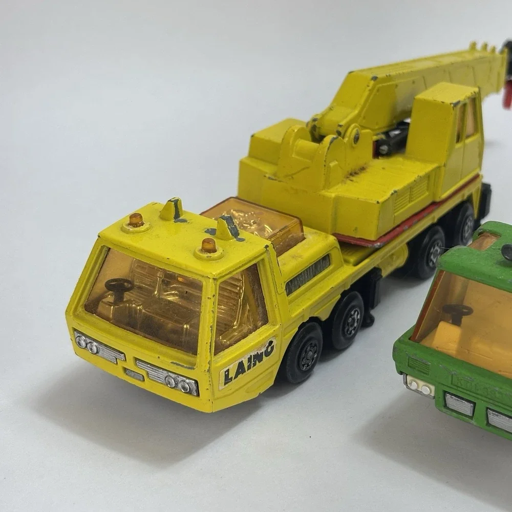 Vintage 70s Matchbox Lesney Super Kings Lot (3) Crane Car Recovery Transporter